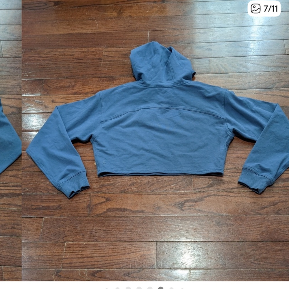 lululemon athletica all yours Cropped Hoodie in Ink Blue - Picture 4 of 6